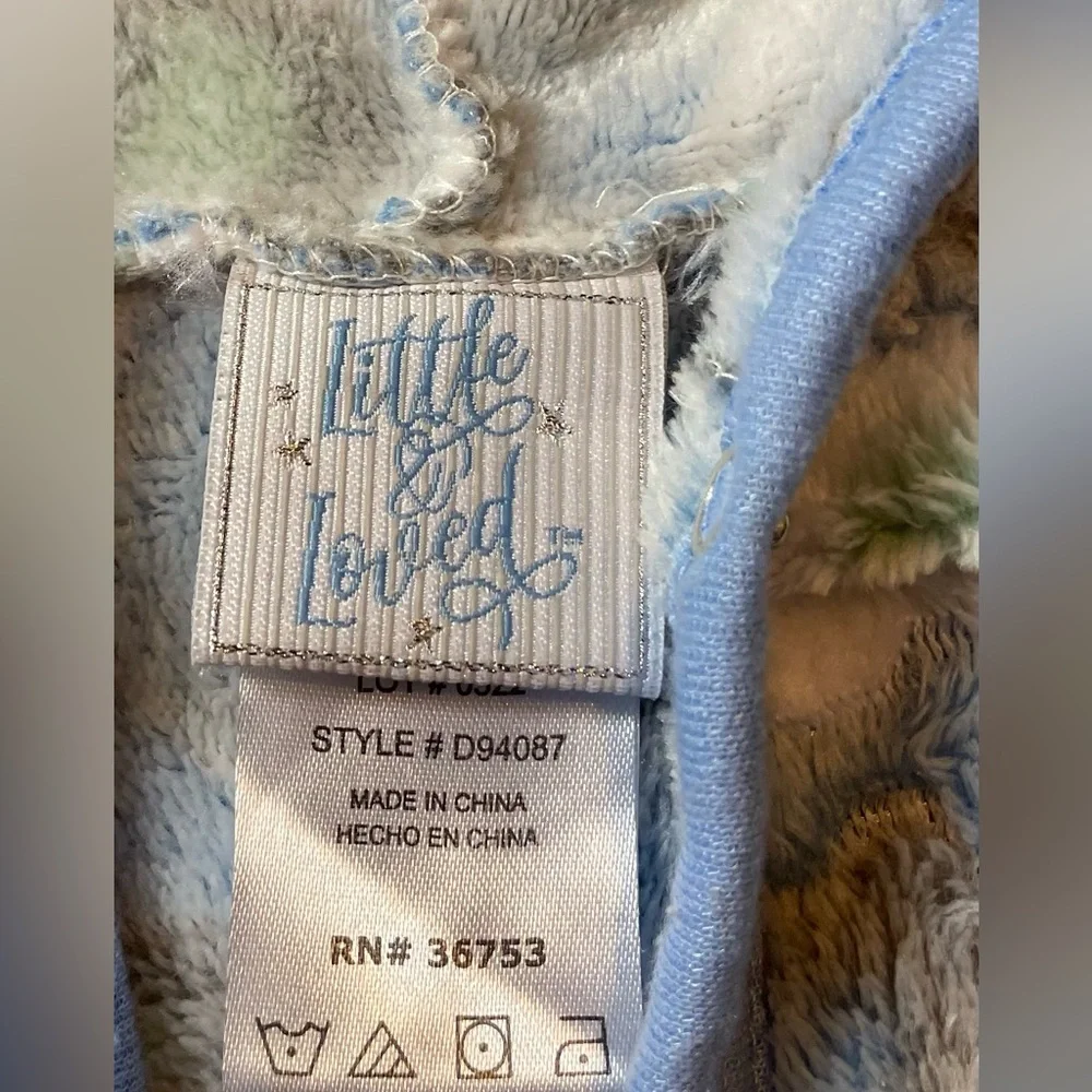 NWOT LITTLE AND LOVED 2 PC HOODED JACKET AND FEET IN PANTS SZ:0-3M BLUE GREY WHT